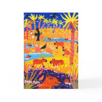 Art Card: Brazilian Capybara. Pantanal Brazil by johndyergallery Art Card: Brazilian Capybara. Pantanal Brazil
