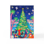 Art Card: Christmas Lights and Carol Singers