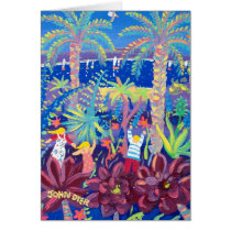 Art Card: Dancing in the Aeoniums, Tresco. by johndyergallery Art Card: Dancing in the Aeoniums, Tresco.