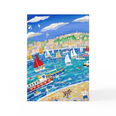 Cartão da arte: Rio de Falmouth, Cornualha por johndyergallery