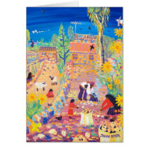 Art Card: Family Harvest, Isla Taquile, Peru by johndyergallery Art Card: Family Harvest, Isla Taquile, Peru