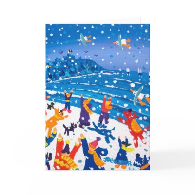 Kunst-Karte: Springen für Schneeflocken von johndyergallery