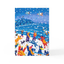 Art Card: Jumping for Snowflakes by johndyergallery Art Card: Jumping for Snowflakes