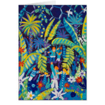 Art Card: Jungle Valley, The Eden Project by johndyergallery Art Card: Jungle Valley, The Eden Project