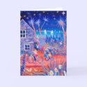 Cartão da arte: Noite mágica, casa de campo da pra cartões by johndyergallery Cartão da arte: Noite mágica, casa de campo da pra cartões