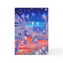 Art Card: Magical Evening, Beach Cottage, Tresco by johndyergallery Art Card: Magical Evening, Beach Cottage, Tresco