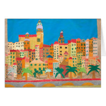 Art Card: Menton. Collage and paint. by galeriemonaco Art Card: Menton. Collage and paint.