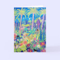 Cartão da arte: Pintando o jardim, jardim da abadi cartões by johndyergallery Cartão da arte: Pintando o jardim, jardim da abadi cartões