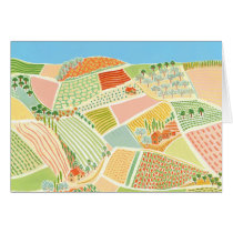 Art Card: Rasteau Hillside, Provence, France by johndyergallery Art Card: Rasteau Hillside, Provence, France