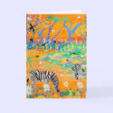 Art Card: Stripy Safari Sunset at the Zoo. Zebras