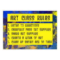 ART CLASS RULES POSTER posters by collguedes ART CLASS RULES POSTER posters