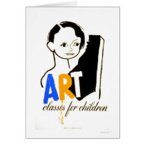 Art Classes Children 1940 WPA cards by lc_wpa Art Classes Children 1940 WPA cards