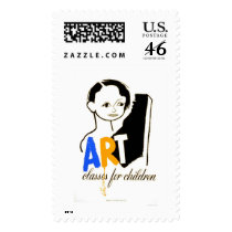 Art Classes Children 1940 WPA Postage
