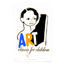 Art Classes Children 1940 WPA posters