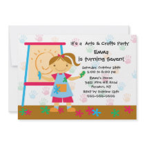 Art & Craft Birthday Party Personalized Invites