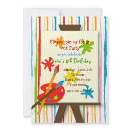 Art Crafts Painting Birthday Party Invitations invitation