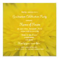 Art dandelion flowering yellow graduation party personalized invite