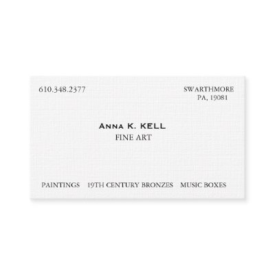 Art Dealer Business Cards by annamarciniak