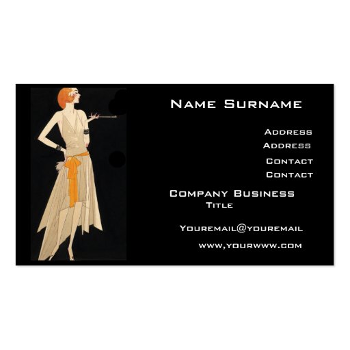 Art Deco 2 Business Card (front side)