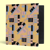 Art Deco Abstract Geometric Shapes Binder binders
