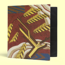 Art Deco Abstract Shapes Binder binders