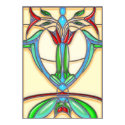 Art Deco Abstract Tulips posters