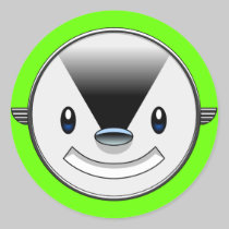 art deco animal face stickers