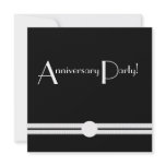 Art Deco Anniversary Invite in Black and White invitations