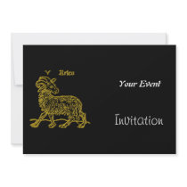 Art Deco Aries Party Invitation