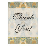 art deco art nouveau peacock pattern art cards