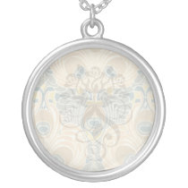 art deco art nouveau peacock pattern art necklaces
