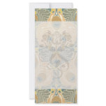 art deco art nouveau peacock pattern art custom rack cards