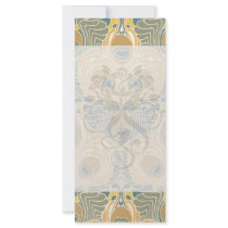 art deco art nouveau peacock pattern art custom rack cards