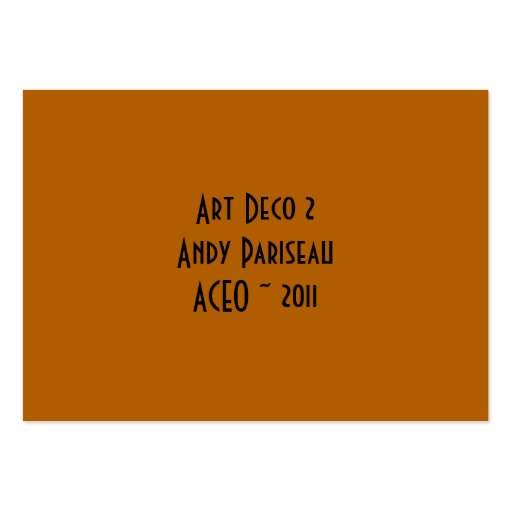Art Deco ~ ATC Business Card Template (back side)