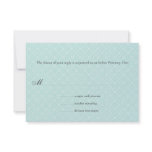 Art Deco Band Aqua Wedding Response Custom Invite