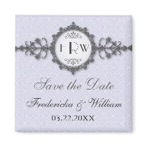 Art Deco Band Lilac Save the Date Magnet