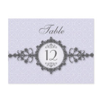 Art Deco Band Lilac Table Number Card