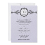 Art Deco Band Lilac Wedding Invitation