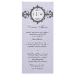 Art Deco Band Lilac Wedding Menu Customized Rack Card