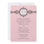 Art Deco Band Pink Wedding Invitation