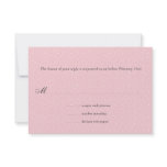 Art Deco Band Pink Wedding Response Custom Invites