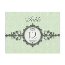 Art Deco Band Sage Table Number Card Post Card
