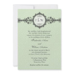 Art Deco Band Sage Wedding Invitation