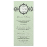 Art Deco Band Sage Wedding Menu Custom Rack Card