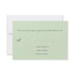 Art Deco Band Sage Wedding Response Custom Invitations