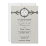 Art Deco Band Taupe Wedding Invitation