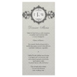 Art Deco Band Taupe Wedding Menu Custom Rack Card