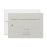 Art Deco Band Taupe Wedding Response Personalized Announcement