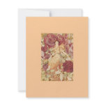 Art Deco Beautiful Woman in Roses Custom Invitation