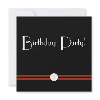 Art Deco Birthday Invite in Black and White by cowboyannie